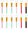InnoHHustle 12 Pcs Multicolor Silicone Face Mask Brush Set - Soft Silicone Bristles, Lightweight Plastic Handle - Face Mask Applicator Tool