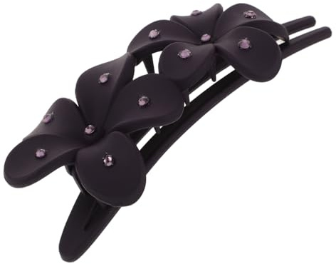 Violetter Blumenkrallenclip mit Strass für Damen, Dekorative Haarspange | Kunststoff mit Rhinestone, Sicherer Halt und Angenehm in Handhabung, Vielseitig für Elegante Looks