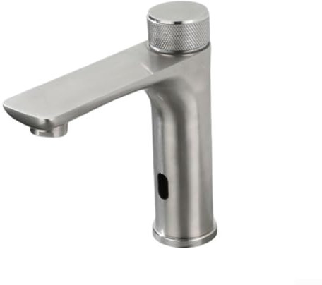 Zilimontt Rubinetto con sensore a infrarossi, in acciaio inox, rubinetto touchless, rubinetto automatico per lavabo, miscelatore per acqua calda e fredda, controllo della temperatura per bagno e