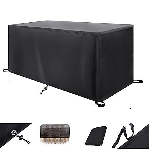 Abdeckung Gartenmöbel Winterfest 200x160cm Schutzhüllen für Gartenmöbel Winddicht UV-Beständiges Abdeckplane Wasserdicht Gartenmöbel Abdeckhauben für Möbelsets Lounge Abdeckung-200x160x90cm/LxWxH