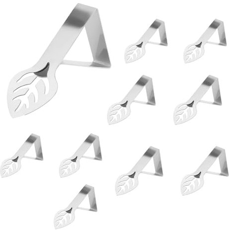 Pinces à Nappe,10 Pcs Pince Nappes,Pince pour Nappes de Table,Pinces à Nappe en Forme de Feuille Table pour Pique-Nique pour Fête,Mariage,Restaurant,Camping,Essentiel