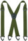 JEMYGINS Herren Outdoor Hosenträger X-Typ längenverstellbar mit Dreieckige Anti-Rutsch-Schnalle Olivgrün