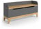 VitaliSpa Spielzeugtruhe Malia, Spielzeugkiste, Grau/Eiche, 107.2 x 50 cm mit Sitzbank