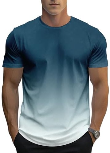 Mens T Shirts Short Sleeve Crew Neck Cotton T-Shirts Casual Ultra Soft Tshirt Tops Classic Basic Tees (UK, Alpha, L, Regular, Regular, #10)