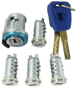 Interruptor Bloqueo Encendido para Fiat para Doblo para Cargo para Panda para Punto Juego Cerradura Encendido para Automóvil Interruptor Cerradura Puerta Juego Cilindro Barril