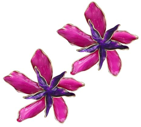 Orecchini Fiore Donna 1 Paio in Lega, Studs Eleganti | Design Minimal Moderno, Accessorio Quotidiano, Lavorazione Curata per Dettagli Raffinati