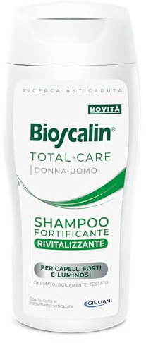 Bioscalin TOTAL•CARE stärkendes revitalisierendes Shampoo, fördert das Wohlbefinden der Haare und der Kopfhaut, für den täglichen Gebrauch, für Damen und Herren, 200 ml