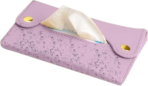 Porta fazzoletti viola – Porta fazzoletti | Custodia da viaggio per fazzoletti | Asciugamano di carta tascabile | Porta sacchetti di carta | Custodia in pelle PU per asciugamani di carta | Borsa