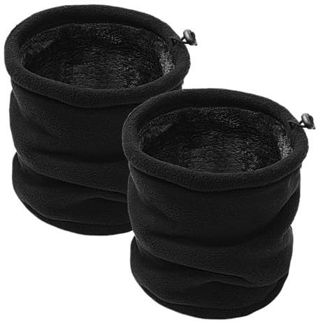 2 Polaire Cache-Col Snood Homme Tour de Cou pour Femme,Écharpe Tubulaire d'Hiver Multifonction,Cagoule et Masque de Ski