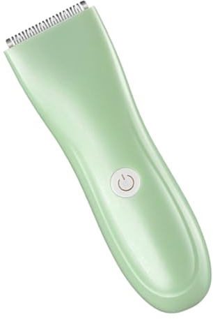 Recortadora de Pelo Segura Recargable, para Niños y Bebés | Abs y Acero Inoxidable, Uso Fácil para Corte Delicado, Color Verde Claro, Herramienta Compacta