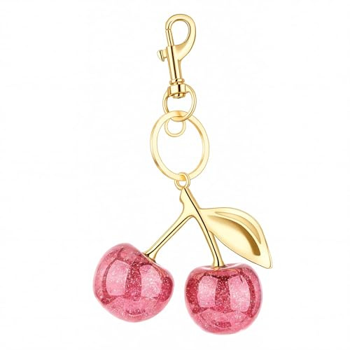 Porte-clés cerise pour sac, bijou de sac cherry