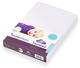 Träumeland TT04001 Spannbetttuch Tencel, weiß, 40 x 90 cm,Weiß