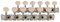Gewa 545510 Meccanica Chitarra Acustica 12 Corde, Bottoni in Plastica Color Crema