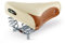 FAHRRADSATTEL CITYSATTEL Leder Damen Herren für CITYRAD BEACHCRUISER HOLLANDRAD in Vintage Retro Look 1750 Export Farbe : Braun/Creme - Made in Italy