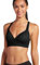 Jockey Women's Bra Mid Impact Molded Cup Seamless Sports Bra, Black, L
