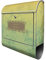 banjado® Design Briefkasten personalisiert WT Vintage Messing 38,5x46,5x13cm & 2 Schlüssel - Briefkasten Stahl Silber Zeitungsfach pulverbeschichtet - Postkasten A4 Einwurf inkl. Montagematerial