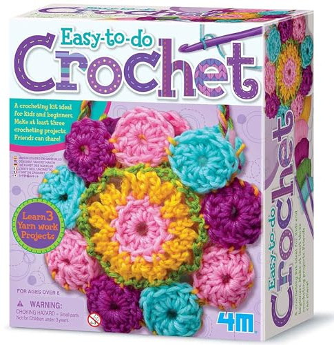 4M Easy-to-Do Crochet Kit - DIY Knitting Set for Beginners & Kids Ages 8+