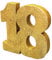 Anniversary House H100 Glitzer Tischdekoration Mittelstück | Meilenstein Alter Geburtstag Dekoration | Party Andenken, Gold, 20 cm