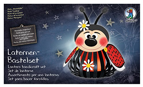Ursus 18720006 - Laternen Bastelset, Marienkäfer, Set zum Basteln einer Laterne, für Kinder, inklusive Bastelanleitung, ideal für den nächsten Laternenlauf