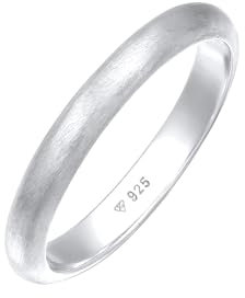 Elli Ring Damen Basic Minimal Matt in 925 Sterling Silber
