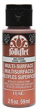 Plaid FolkArt Multi-Surface Paint | Colours Listed 59ml (2oz) Copper