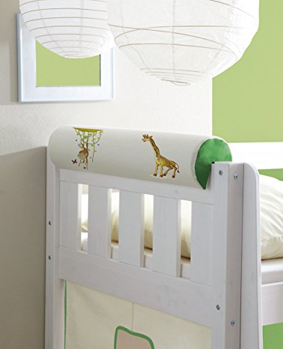 Nackenrolle Nackenkissen für Kinderbetten Kopfschutz, Vorhangstoff:Safari