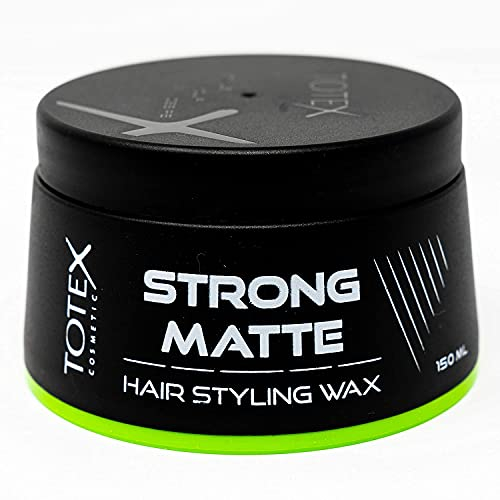 TOTEX® Cire Coiffante Strong Matte 150ml | Effet Mat Doux Pendant 24 Heures | Idéale pour un Look de Cheveux Mat et Naturel | Contrôle Maximum | Conçue pour les Professionnels