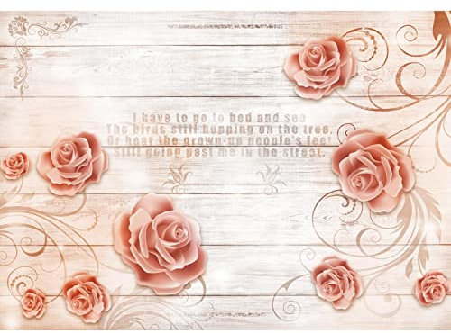 Runa Art Papier peint intissé 396 x 280 cm Floral Rose Wood | Toison Décoration Murale Salon Chambre á Coucherr | Fabrication Allemande | beige 9314012b