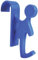 SOMATHERM FOR YOU - DECORDB - trockenes Handtuch-Haken Deco Blue Rundrohr
