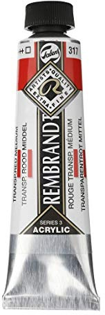 REMBRANDT Acrylfarbe, Acryl, 40 ml, Transparent/Rot