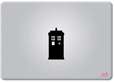 Artstickers. Doctor Who Tardis Small 15 17 Laptop Decal Sticker for MacBook Pro Air Mac Laptop Black Spilart Gift Registered Trademark
