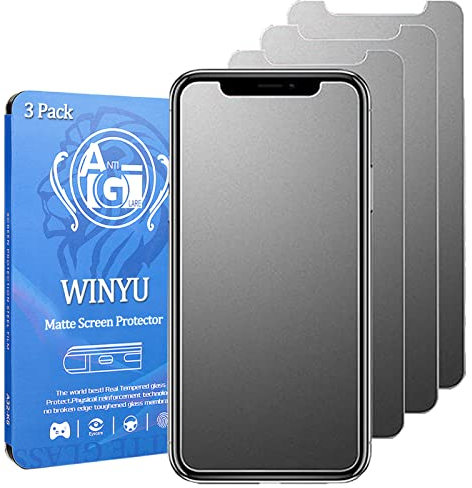 WINYU® 3PCS Matte Tempered Glass for iPhone 12 Pro Max Full Coverage Screen Protector Matt Anti-Glare Anti-Fingerprint Anti-Scratch 9H Tempered Glass Protective Film for iPhone 12 Pro Max - 6.7