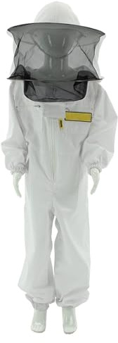LYSON Kinderanzug mit abnehmbaren Hut Kinderoverall mit Schleier Schutzkleidung für Kinder, Imker Anzug Imkeranzug Schutz vor Bienen 158