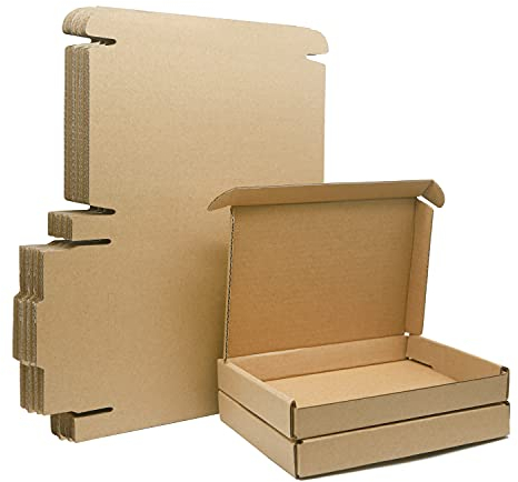 Klein Versandkartons, 15 x 10 x 2cm Mini Großbriefkartons für Postversand, Versandtaschen Warensendung, Braune Verpackungskartons für Geschäft, Aufbewahrung oder Geschenkbox, aus Wellpappe(10 Stück)