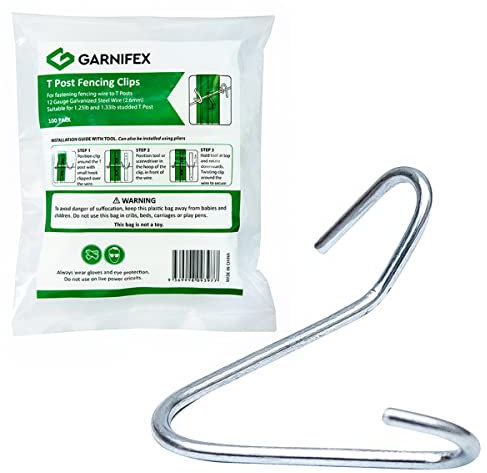 T Post Fence Clips 100 | T Post Clips | Wire Fence Clips | Fencing Clips for securing Non Electric Fencing to T-Posts - Wire Clips - Wire Fencing