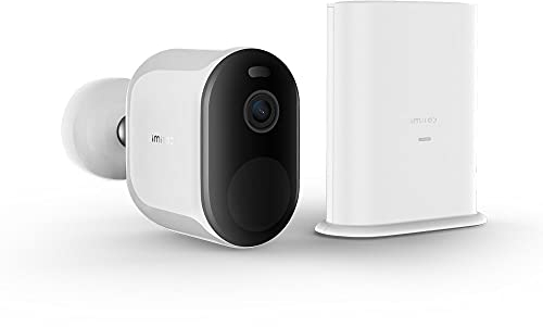 IMILAB Caméra de Surveillance étanche extérieure EC4, système de Surveillance Solaire de Surveillance de Mouvement PIR Haute définition 2K 4MP Haute définition (IMI2 Set)