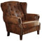 MASSIVMOEBEL24.DE Sessel 102x93x102 braun Chesterfield Ohrensessel