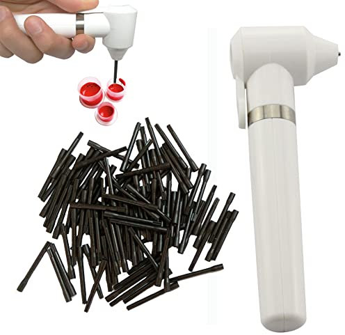 MTSM Tattoo Colours Pigment Mixer, Tattoo Ink Colour Blender, Tattoo Ink Mixer Machine Tattoo Paint Mixer Ink Pigment Mixer Permanent Makeup Tools Ink Colour Mixer with 100 Pieces Mixer Sticks (White)