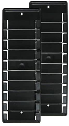 905446 Lot de 2 porte-cartes compatibles avec Chipdrive/support mural pour 10 cartes d'employé – Suivi du temps/enregistrement de la minuterie