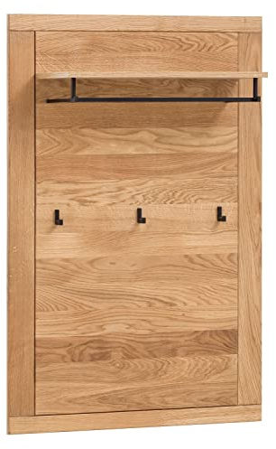 Möbel Jack Garderobenpaneel - Eichenholz teilmassiv - 80 x 120 cm - mit Hutablage