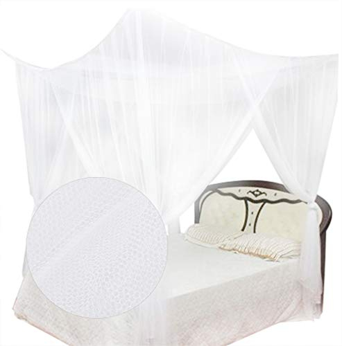 Prinzessinnen-Betthimmel,Betthimmel mit 4 Ecken für Mädchen und Erwachsene,König Twin Full Size Himmelbett für Erwachsene Schlafzimmer,Raumdekoration für Schlafzimmer