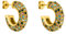 PURELEI® Colorful Glitter Ohrringe (Gold), Damen Ohrringe aus langlebigem Edelstahl 18K vergoldet, Wasserfester Kreolen mit bunten Schmucksteinen, 20 mm Durchmesser (Gold)