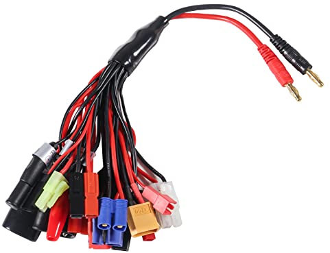 19 in 1 RC Lipo Batterieladegerät Adapter Stecker Splitter Draht Octopus Konvertieren Draht Bananenstecker Multi Ladegerät Adapter Bleikabel für RC Part Multi Ladestecker