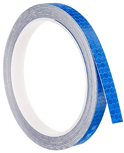 PATIKIL 1 Rollen Reflektierende Band 26 ft x 0.4 Zoll wasserdichte Klebstoff Hohe Sichtbarkeit Warnband Reflektor für Auto Anhänger Blau