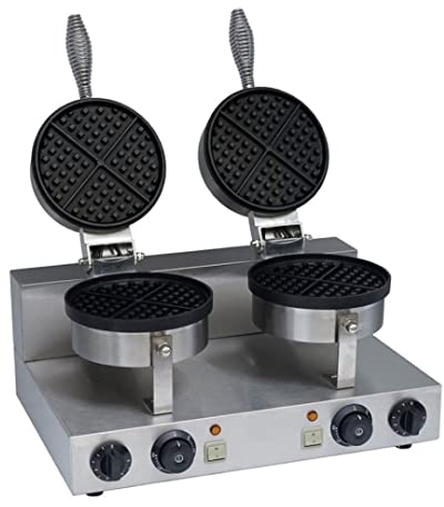 Stalwart DA-WB2 Commercial Waffle Maker Double Round