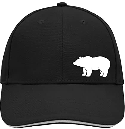 Huuraa Cappy Mütze Bär Silhouette Geschenk Black/Light Grey Bär Präsent