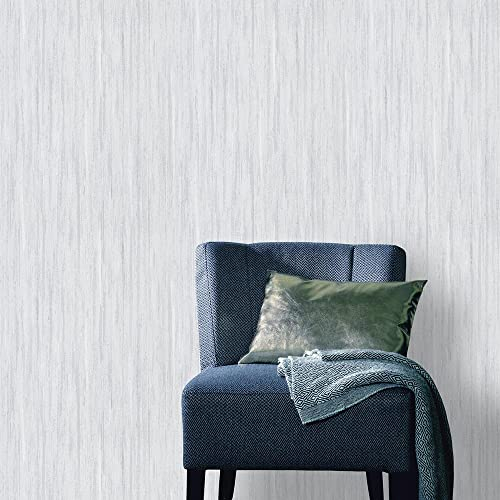 Erismann 10322-31 Papier peint intissé Gris clair métallisé uni à rayures Aspect plâtre