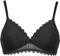 Naturana® Moderner Spitzen-BH ohne Bügel [Cup A-D]: BH Soft Cup mit edler Vollspitze I BH mit Spitze I extraweiche Trägergummis I Unterwäsche Frauen I Spitzen BH 90 Schwarz D