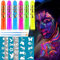 SUGERU® 6pcs UV Peinture Fluorescente Crayons,Lavables Non Toxiques Néon Maquillage Festival Fluorescent Dans le Noir,Peinture Corporelle,Maquillage Fluo,Body Painting,Peinture Visage (6 pcs)