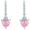 AINUOSHI Damen Ohrringe Silber 925 Ohrringe Hängend Herz Anhänger Moissanit Schmuck für Frauen Mama Geburtstag Weihnachten